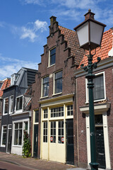 Old stepped gable in the historical village of Hoorn.