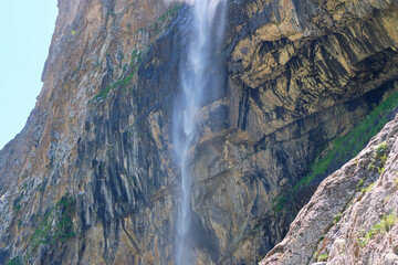 waterfall in the mountains at 2800 meters above sea level