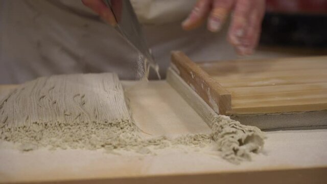 Making Japanese "SOBA" noodle