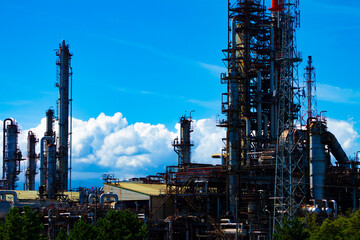 An industrial area in Yokkaichi Mie long shot