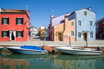 Obraz na płótnie Canvas Sunny noon on Burano Island. Venice