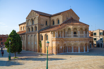 The medieval basilica of Saint Mary and Saint Donatus on the island of Murano. Venice, Italy