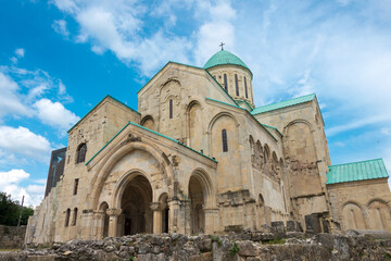 Fototapeta na wymiar Bagrati Cathedral in Kutaisi, Imereti, Georgia. UNESCO removed Bagrati Cathedral from its World Heritage sites in 2017.
