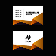 Business card vector simple flat design