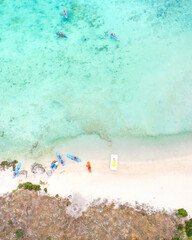 tropical beach with tropical island