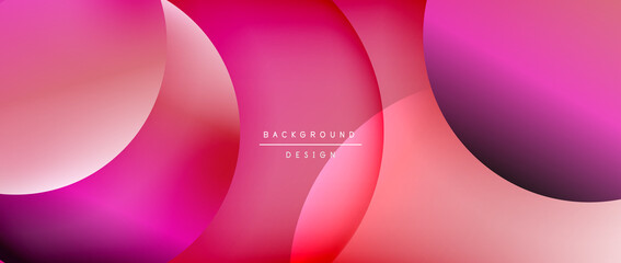 Circle modern geometric abstract background with liquid gradients