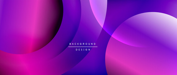 Circle modern geometric abstract background with liquid gradients