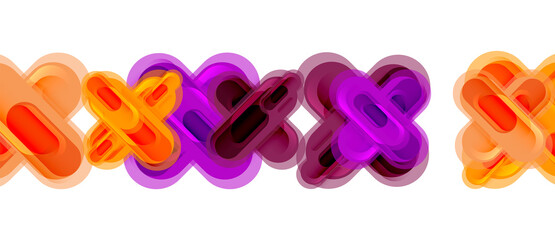 Modern vector glass cross shape abstract technology background for cover, placard, poster, banner or flyer