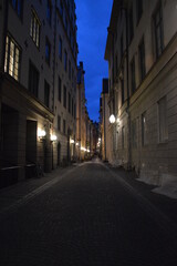 Fototapeta na wymiar old town stockholm at night