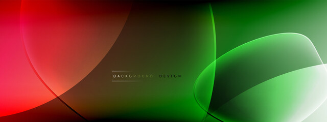 Vector abstract background - liquid bubble shapes on fluid gradient with shadows and light effects. Shiny design template for text