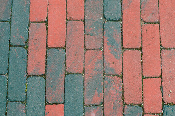 Red and black brick street background