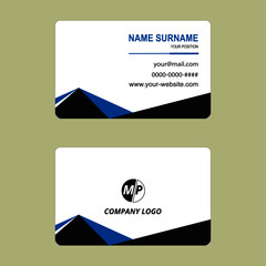 Business card vector simple flat design