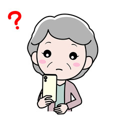 スマホを見て疑問を感じている女性4