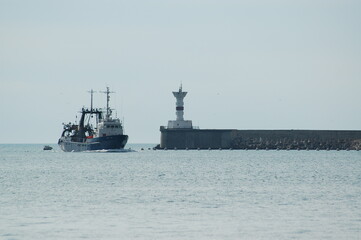 ship in the sea