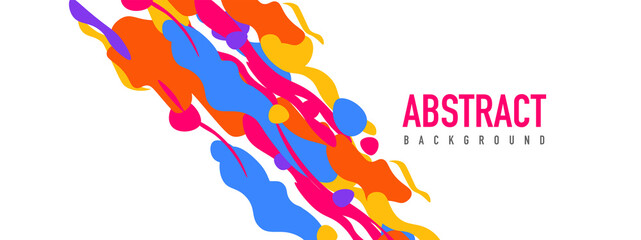 Trendy liquid style shapes abstract design, dynamic vector background for placards, brochures, posters, web landing pages, covers or banners