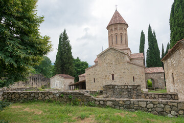 Fototapeta na wymiar Ikalto Monastery. a famous Historic site in Telavi, Kakheti, Georgia.