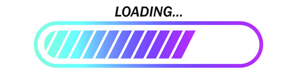 Colorful vector loading icon isolated