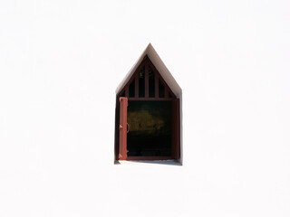 Thai-Style Wooden Window in The White Church