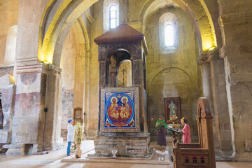 Svetitskhoveli Cathedral in Mtskheta, Mtskheta-Mtianeti, Georgia. It is part of the World Heritage Site - Historical Monuments of Mtskheta.