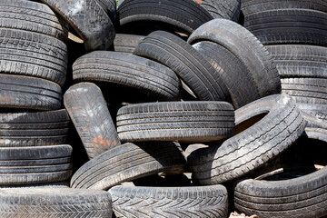 Old car tyres
