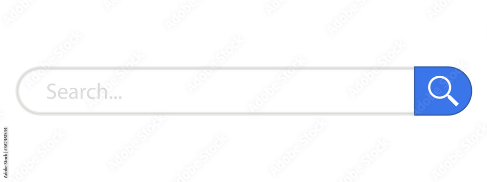 Poster search button, ui element. vector template for browsers with search bar and text field. modern menu 