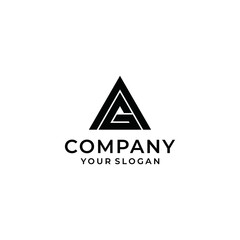 AG initials Abstract Triangle Logo Design. Vector illustration of A G Letter Modern Creative icon.