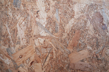 Details of OSB board plywood wooden texture copy space, background, image.