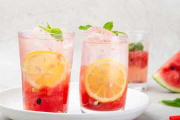 Cool and thirst quenching watermelon mojito drink