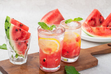 Cool and thirst quenching watermelon mojito drink