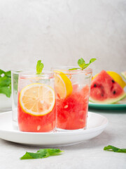 Cool and thirst quenching watermelon mojito drink