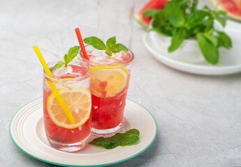 Cool and thirst quenching watermelon mojito drink