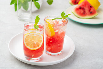 Cool and thirst quenching watermelon mojito drink