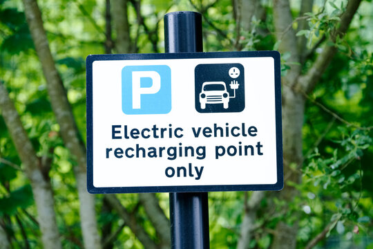 Electric Recharging Point For Vehicle Car Or Bike Free No Charge In Car Parking Space