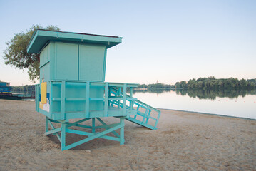 lifeguard tower on the beach