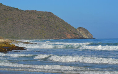 Fototapeta premium ocean waves caribbean sea Venezuela