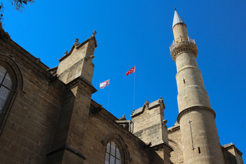 Minaret of Selimiye mosque in Nicosia.  Cyprus.