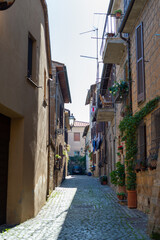 Orvieto, Umbria - Italy. City street view. Nice country city near Rome to visit with medieval look