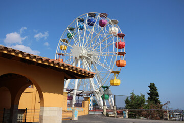 Ferris wheel on mount Tibidabo in Barcelona, Barcelona. Catalonia, Spain.