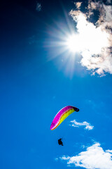 Paraglider in the sky in Norway