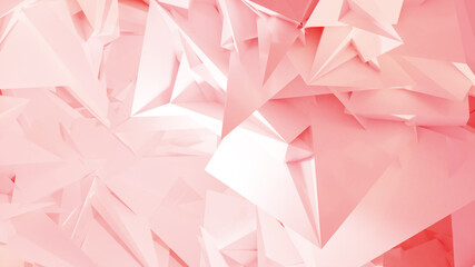 red abstract background, wallpaper, 3d illustration of crystal design