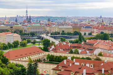 Obraz premium View of the traditional buildings and old town in Prague, Czech Republic