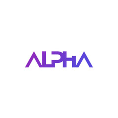 Alpha logo in minimal design