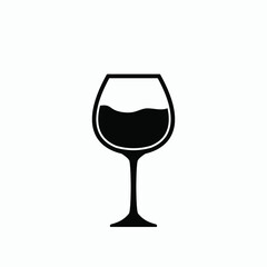 wine glass icon vector