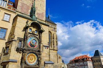 Astronomical Clock at Old Town Square in Prague, Czech Republic