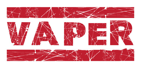 Vaper Red Rubber Ink Stamp