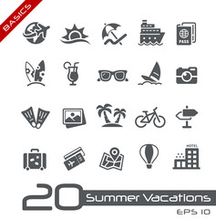 Summer Vacations Icons // Basics