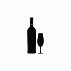 wine icon vector sign symbol isolated