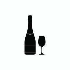 wine icon vector sign symbol isolated