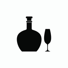wine icon vector sign symbol isolated