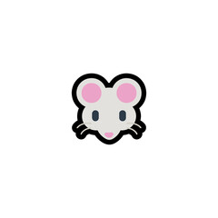 Mouse Vector Icon. Isolated Rat Illustration Icon